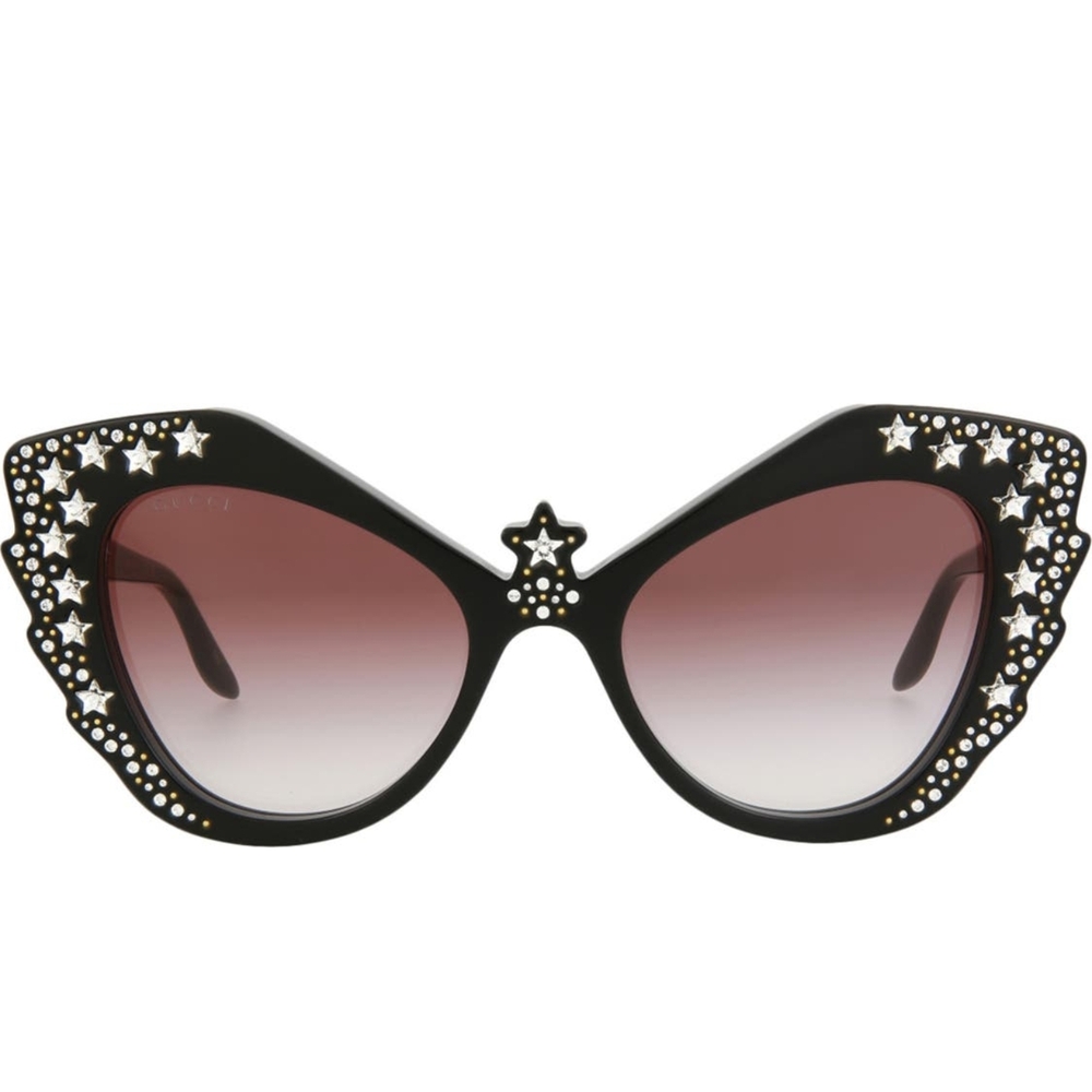 Gucci Designer Special Edition Black Hollywood Forever Sunglasses Pearl Diamond - Picture 4 of 16